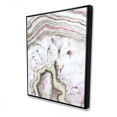 Agate - Purple Abstract Framed Canvas for Home Decor