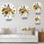 Autumn Bouquet with Redbreasts Sunflowers Cotton Wall Clock-93601837