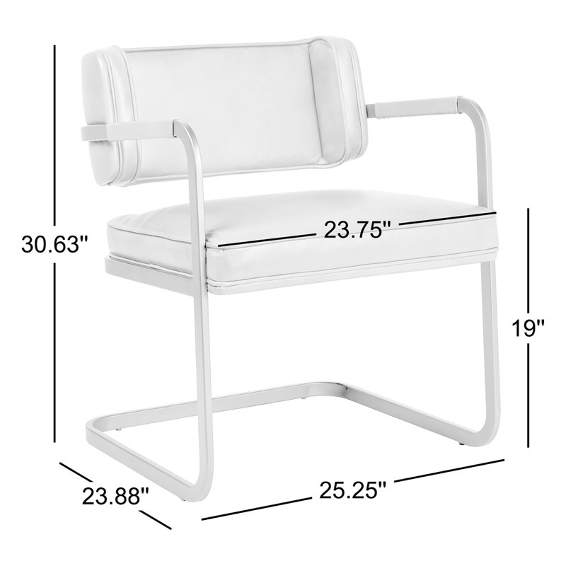 Chaise en cuir Fonda, Brun clair et noir