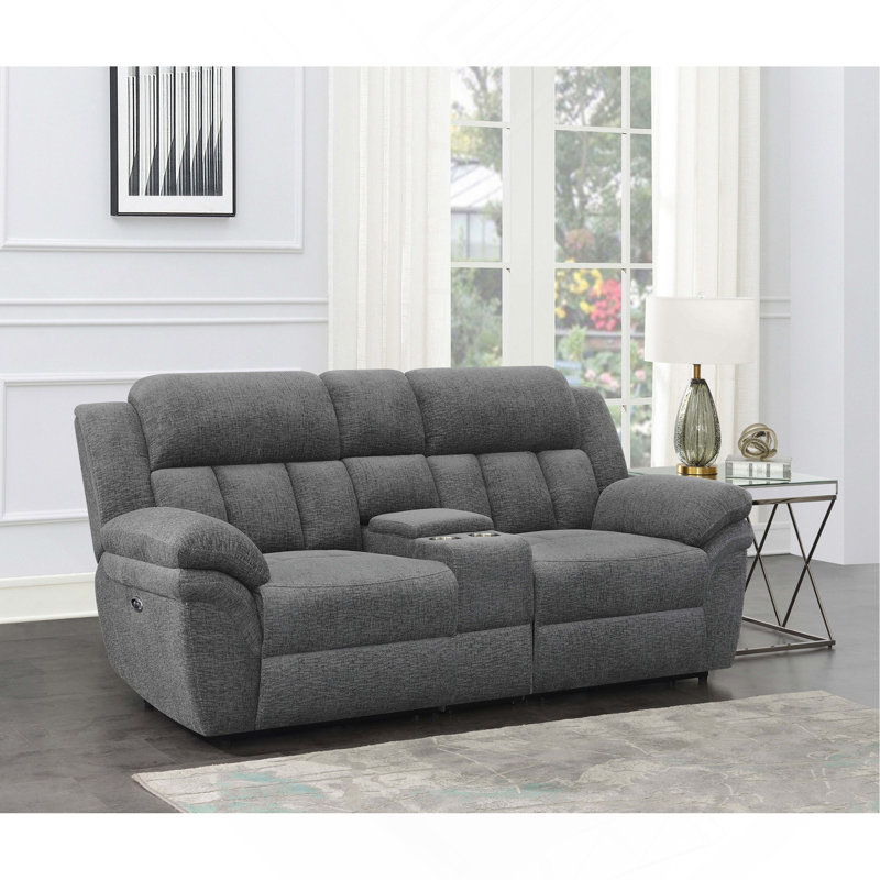 Causeuse électrique rembourrée gris anthracite
