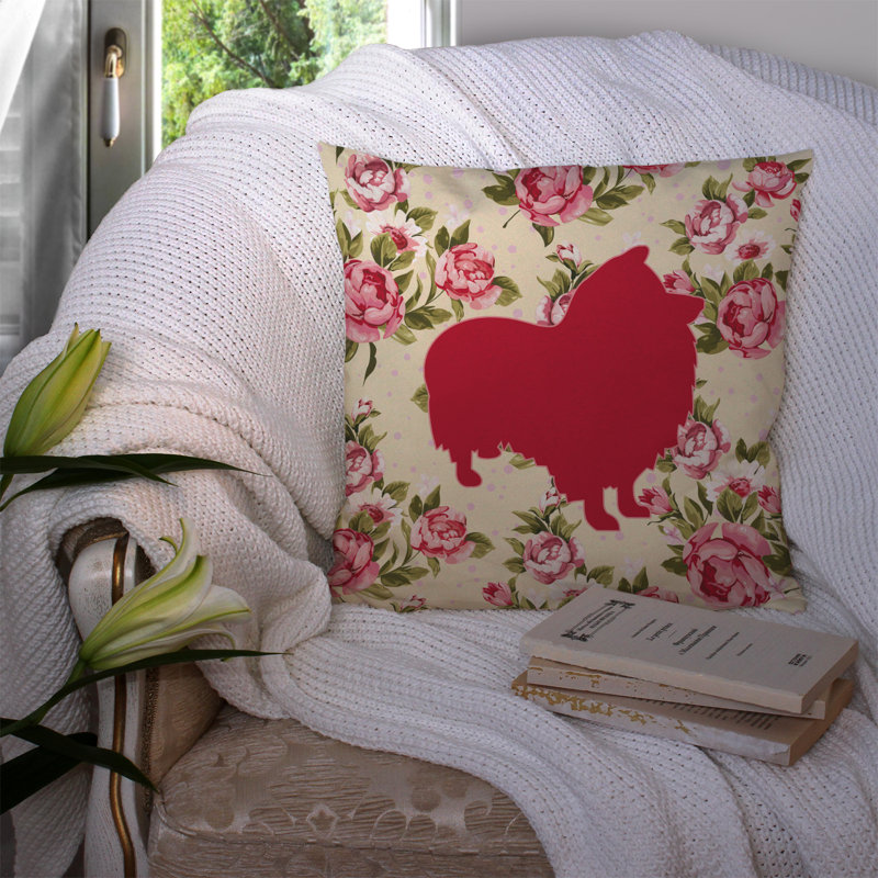  Coussin Sheltie Shabby Elegance, Jaune clair