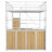 Full Size Metal Loft Bed with Storage Staircase and Wardrobe,Shelves and Lockers-2003600760