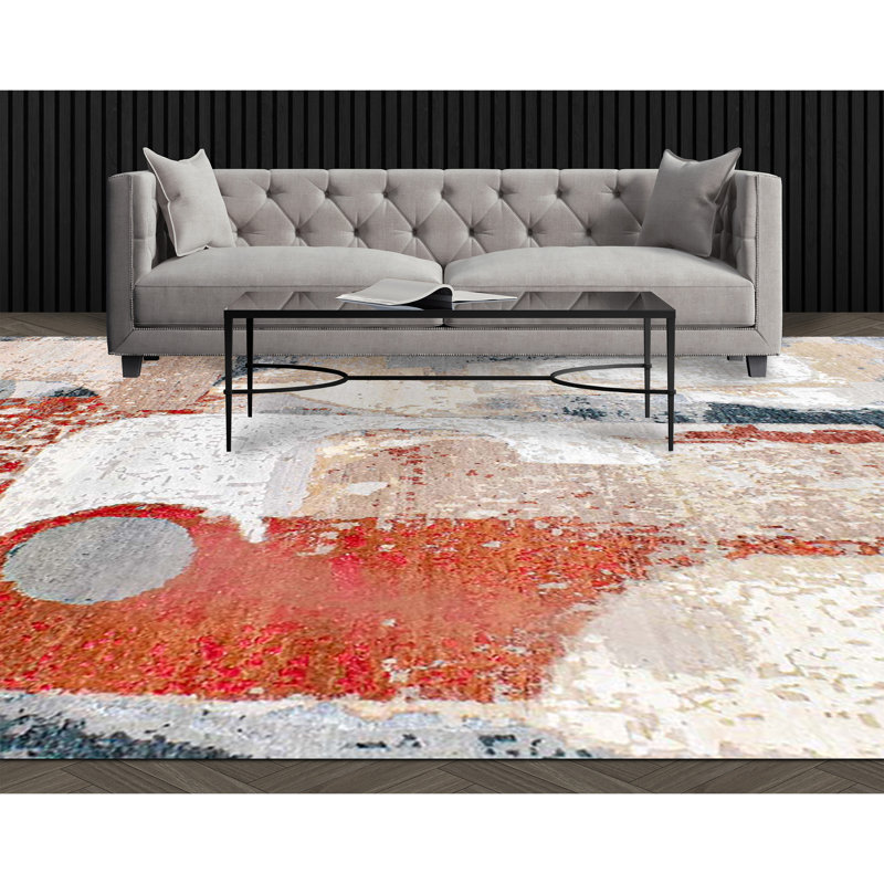 Abstract Area Rug, Rectangle 8' x 10'