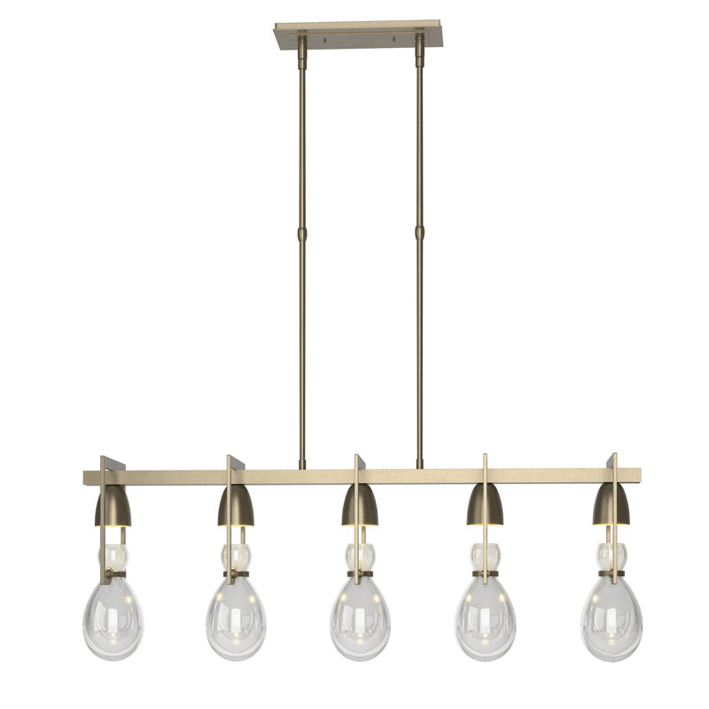 Apothecary 5 - Light Kitchen Island Linear Pendant, Bronze