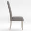 Chaise d'appoint rembourrée Romane en gris
