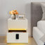 Table de chevet moderne avec éclairage à induction et verrouillage par mot de passe, table de chevet avec station de recharge sans fil, table de chevet intelligente avec station de recharge sans fil