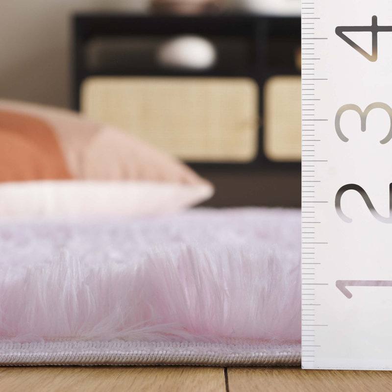 Zura Shag Performance Abstract Rug, Round 4'