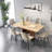 Adjustable Dining Table Set, Mdf & Metal, Modern Style For Dining & Kitchen