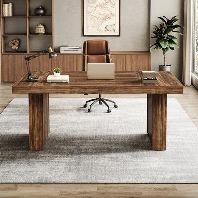 63" W Executive Desk with Pedestal Base