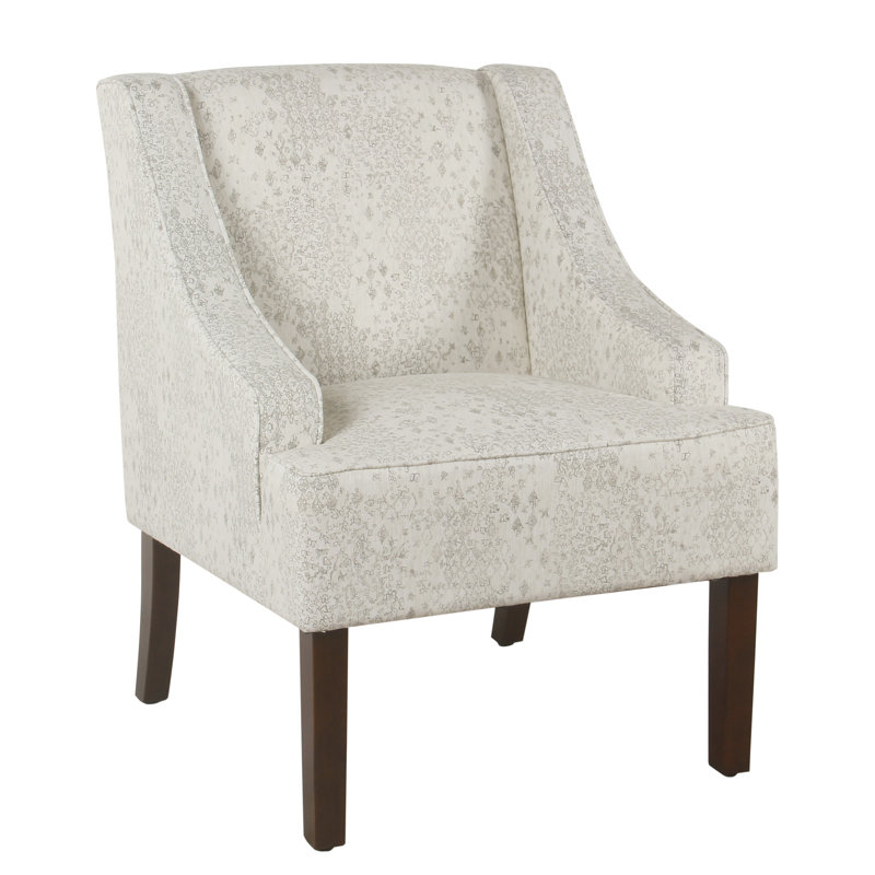 Aaleayah 25Cm Wide Polyester Armchair, Cream/Gray