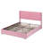 Auxter Full Size Upholstered Bed Frame with 4 Storage Drawers and Storage Wingback Headboard, Velvet Full Platform Storage Bedframe, Mattress Foundation with Wooden Slats Support, No Box Spring Needed, Pink-402897218-402897216