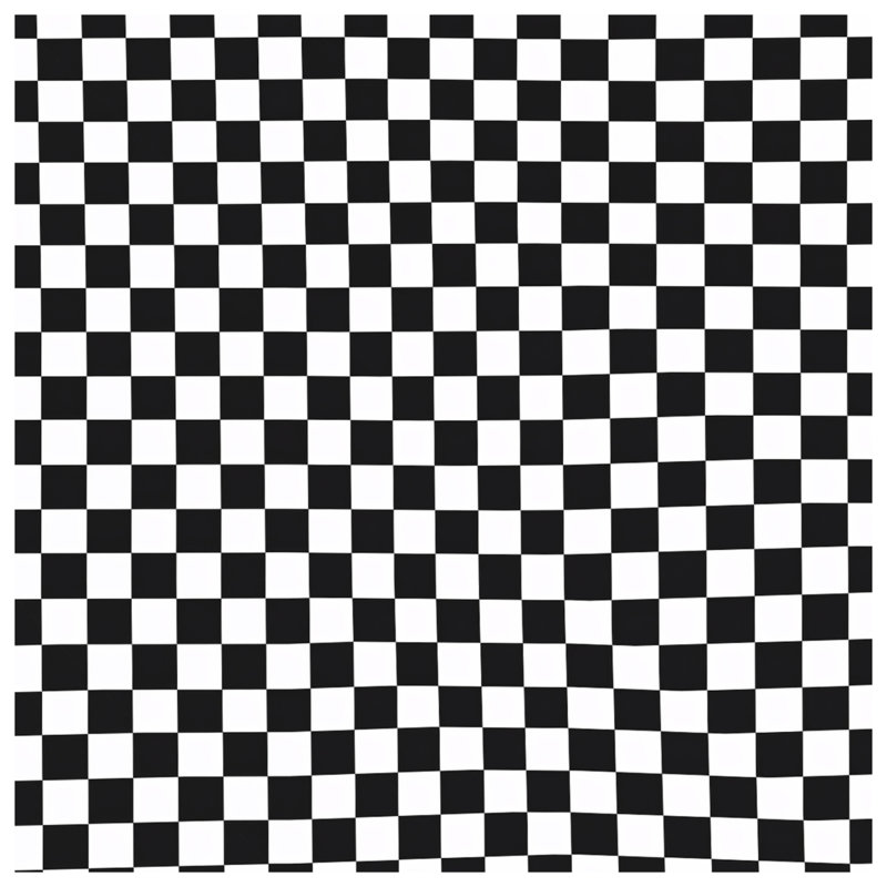 Édredon noir et blanc à carreaux, Simple extra long