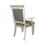 Ensemble de 2 fauteuils de salle à manger rembourrés en similicuir gris Modern Glam