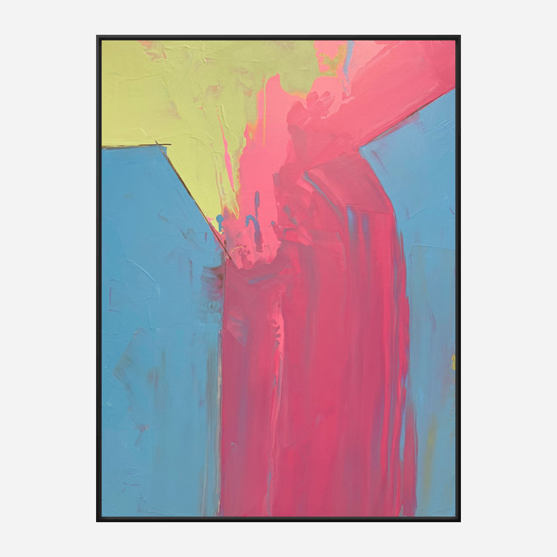 Geo VIII Print by John Beard, 22" H x 26" W x 2" D, Black Floater Framed Canvas