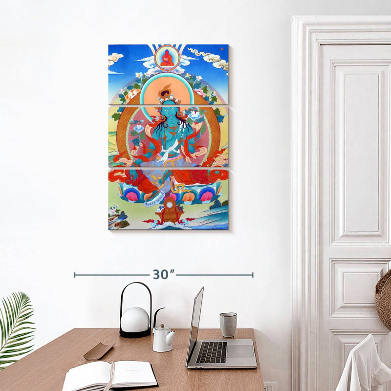 Adella Thangka tibétain, H 32 po x l 20 po