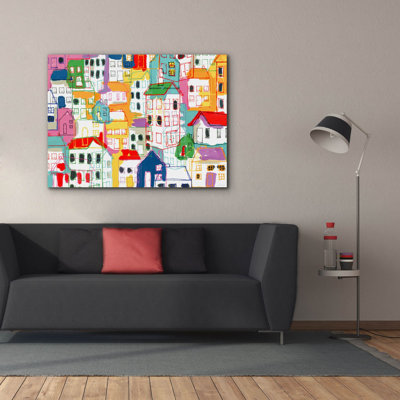 'City Life' by Linda Woods Canvas Wall Art