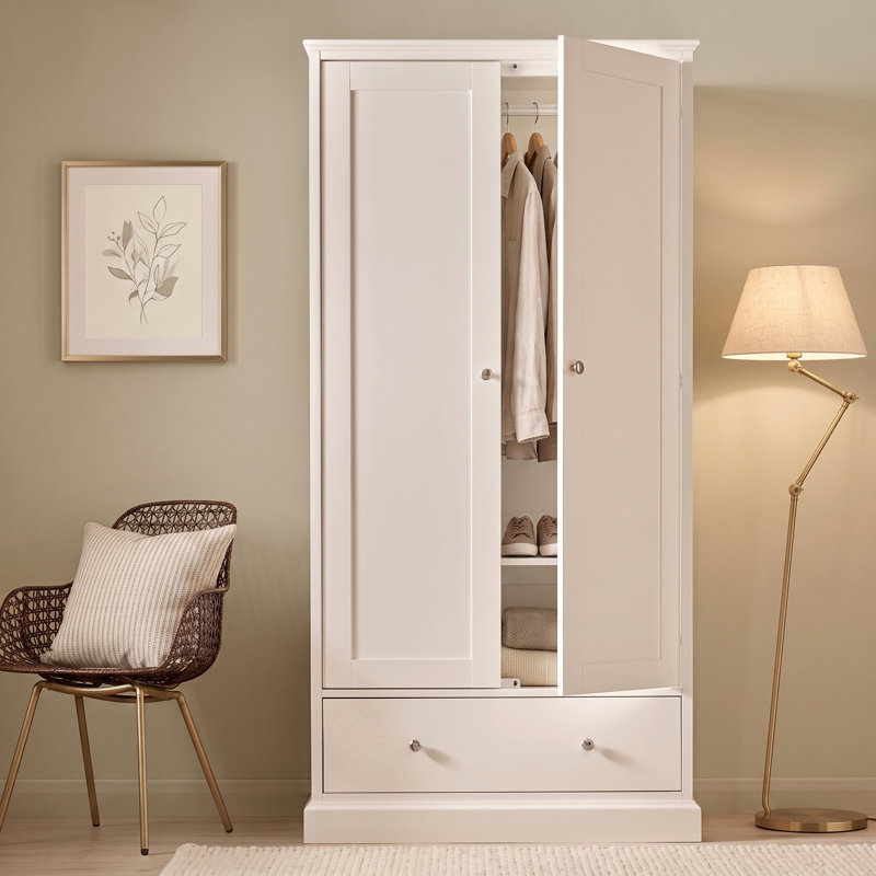 Carolina Double Wardrobe, White