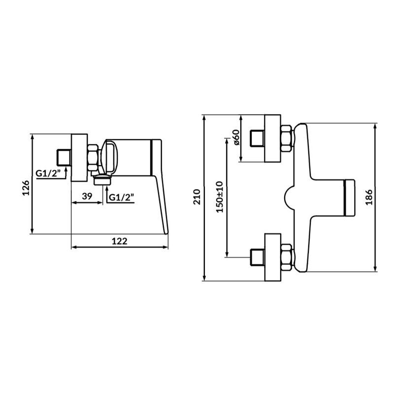Alanis Single Exposed Shower Valve