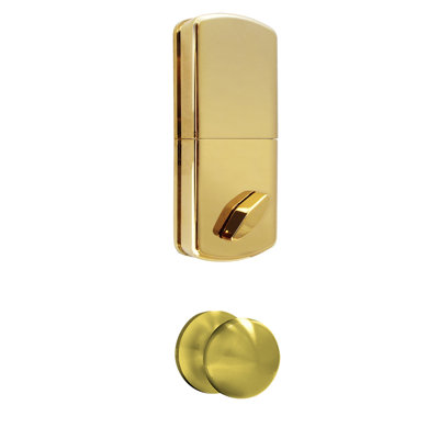 Handle With Knob And Deadbolt Reversible Entry Set