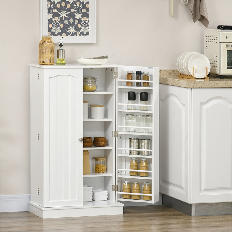 Armoire de rangement pour garde-manger HOMcom avec étagères à 5 niveaux, 12 étagères à épices