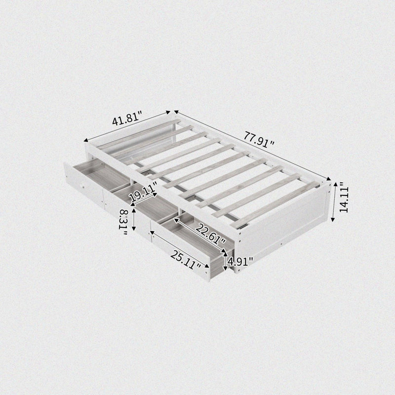 Structure de lit Lillyella, Blanc