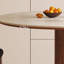 Table de salle à manger en acier inoxydable et bois de frêne massif-736923721