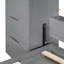 Grand lit escamotable moderne multifonctionnel, en MDF, gris, pour une maison peu encombrante