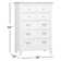 Commode 5 tiroirs en bois massif l 38 po Colburn