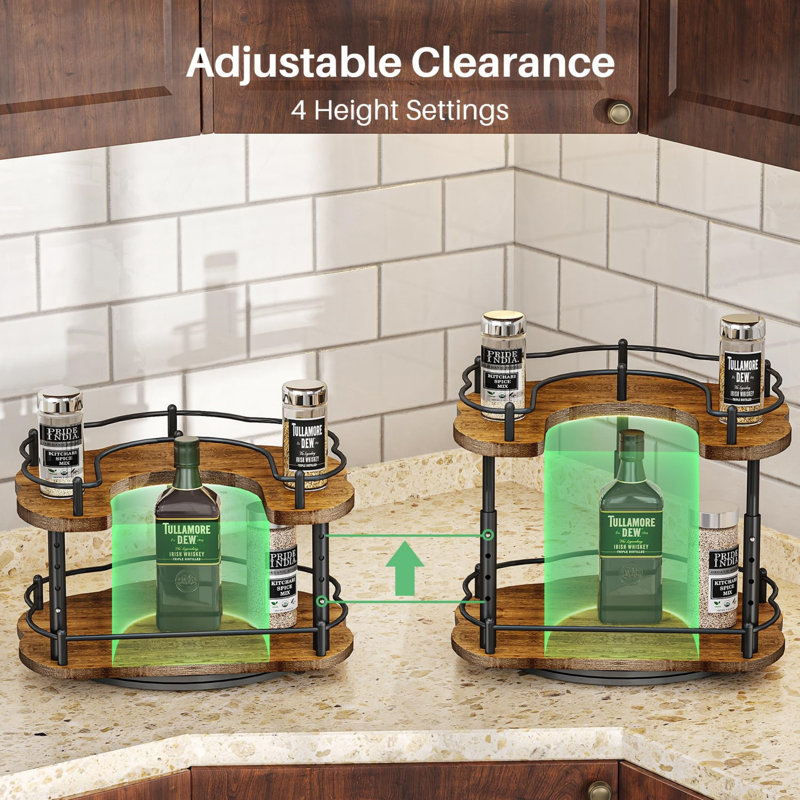 Freestanding Spice Rack with Adjustable Racks