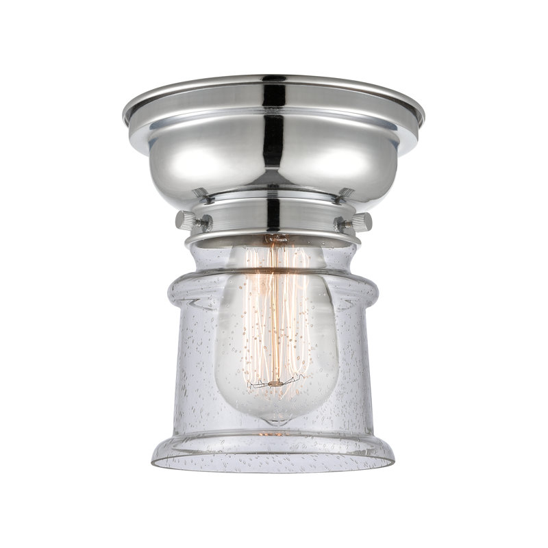 Plafonnier encastré 1 lumière 6,25 po Canton, Chrome poli, Grainé, Ampoule non incluse