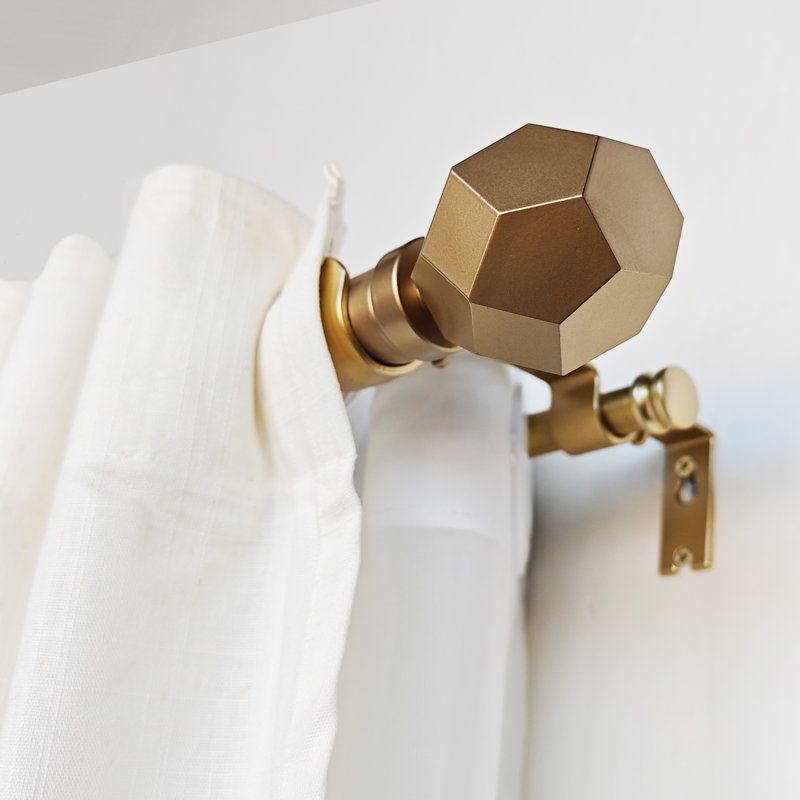 Rukshan Iron Adjustable Double Curtain Rod, 72-144"