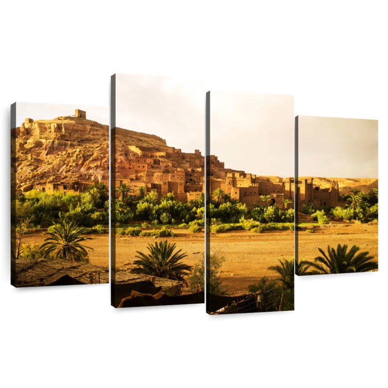 Vieille ville marocaine, H 48 po x l 75 po