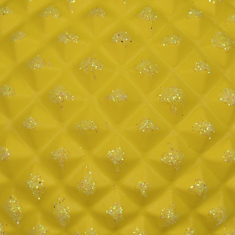Ornement boule Durian Glitter, Jaune