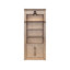 Bibliothèque murale Three Three de 8 pi avec échelle, rangement, tablette pour bureau, brun-1006590691