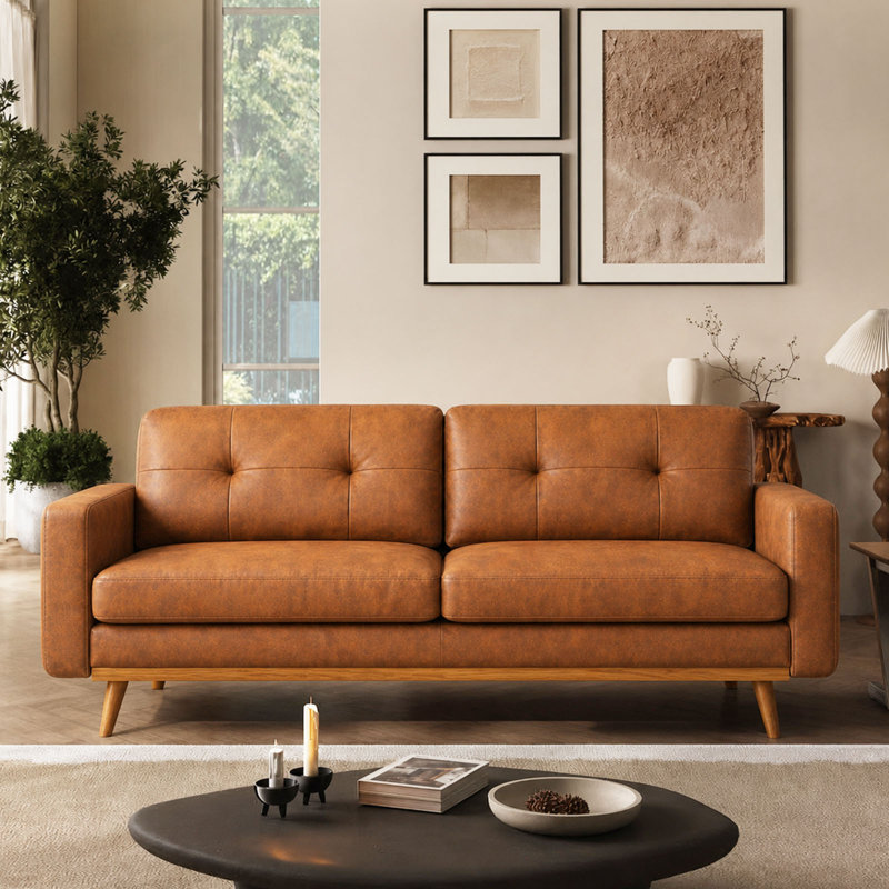 Canapé 65 po Air Leather, Brown