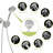 Shower With 4.7" Rain Head & 8 Portable Hand Showerhead Spray-118768008