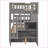Twin-Over-Twin Pinewood Bunk Bed with Trundle &amp; Stair Storage, No Box Spring Needed, Gray for Bedroom/Dorm-1785169506