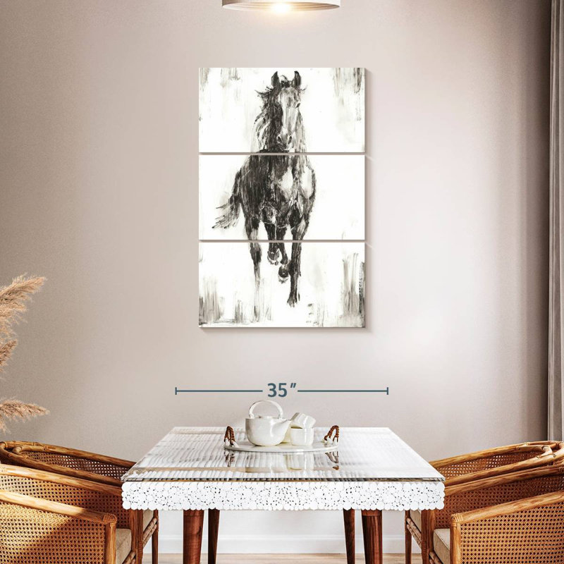 Brampt Rustic Black Stallion I, 45" H x 28" W