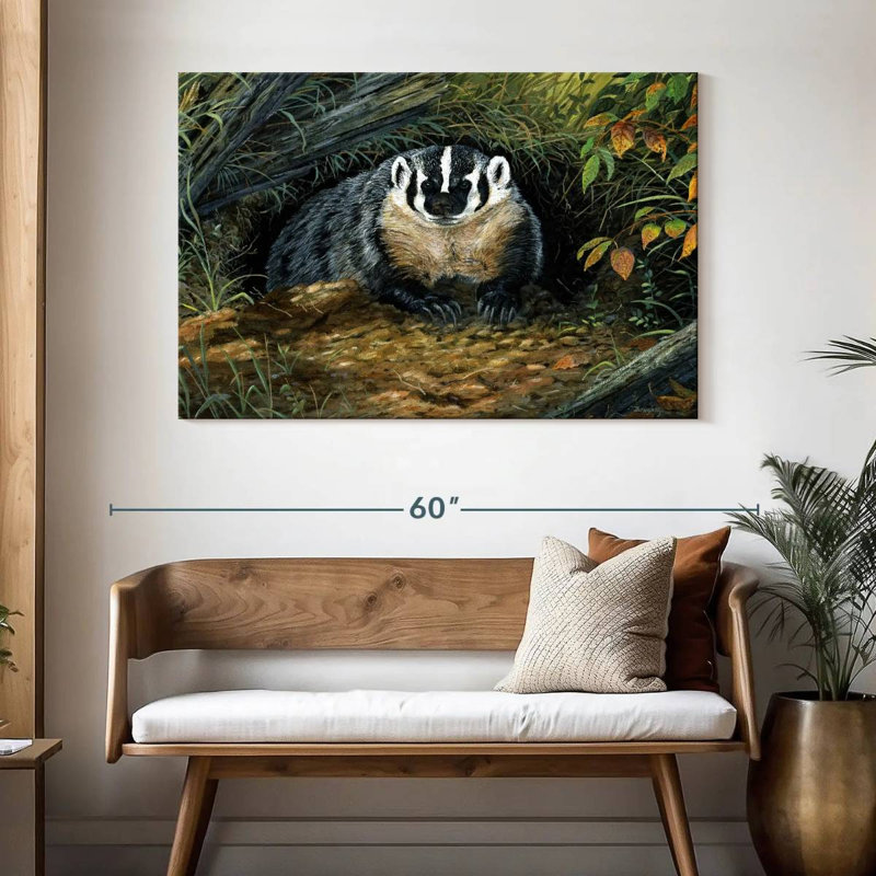 Brampt Wisconsin Badger, 32" H x 48" W