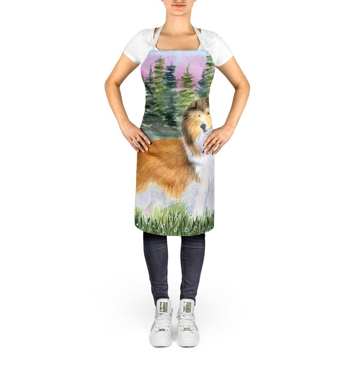 Wine and Sheltie Unisex Love Aprons