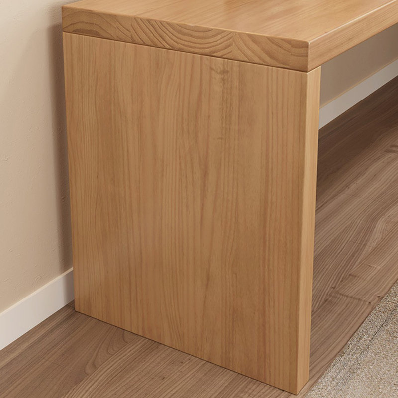 Burlywood Rectangular Solid Wood desks, 29.53" H x 62.99" W x 47.24" D, Right Hand Return