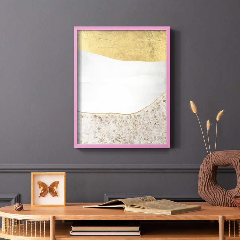 Whitestone II Framed Print - Solid Wood, Pink, 10" H x 8" W