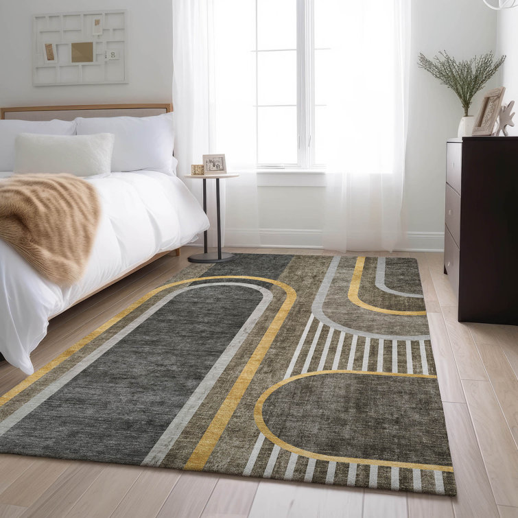 Premium Machine Washable Cerrito AMF532 Taupe Rug