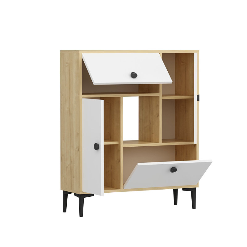 Console 35,4 po, Brun / blanc, Brun