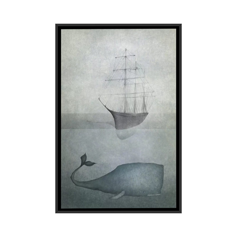 Deep Water - impression sur toile tendue, H 26 po x l 18 po x P 1,5 po, Toile encadrée noire, Pas de tapis