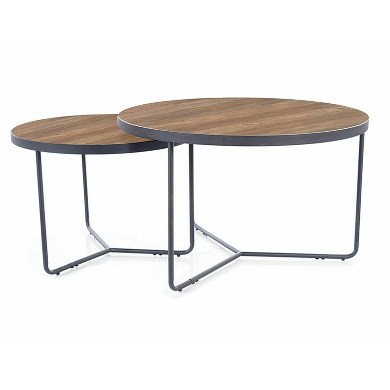 Danesa Cross Legs Coffee Table, Walnut