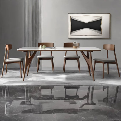 Modern Glossy Sintered Stone Dining Table