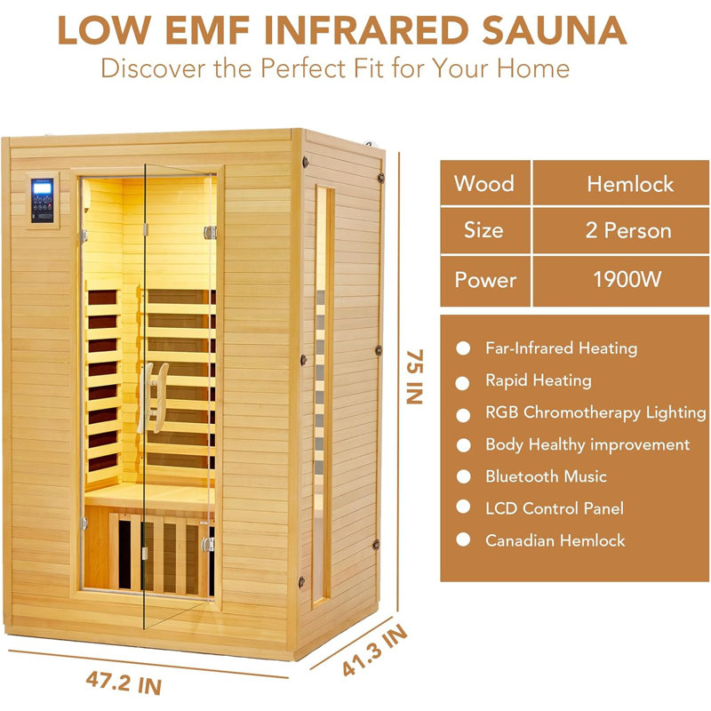 Yesurprise FAR Infrared Sauna in Hemlock