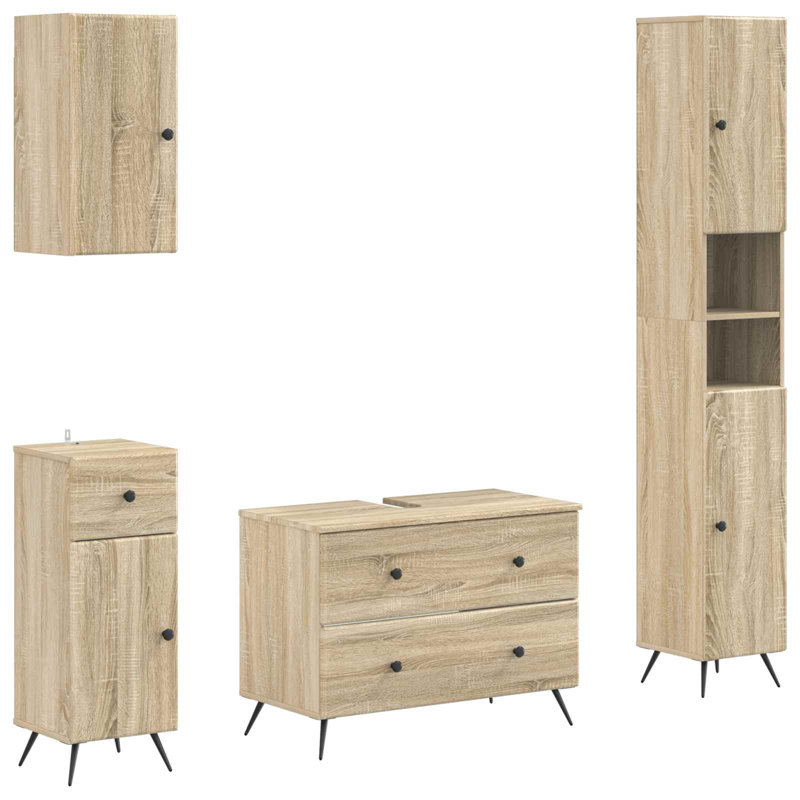 Bathroom Storage, Sonoma Oak