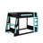 Full Size Wooden Gaming Bunk Bed With Desk, Shelves,USB And LED Light-384240746-384240757